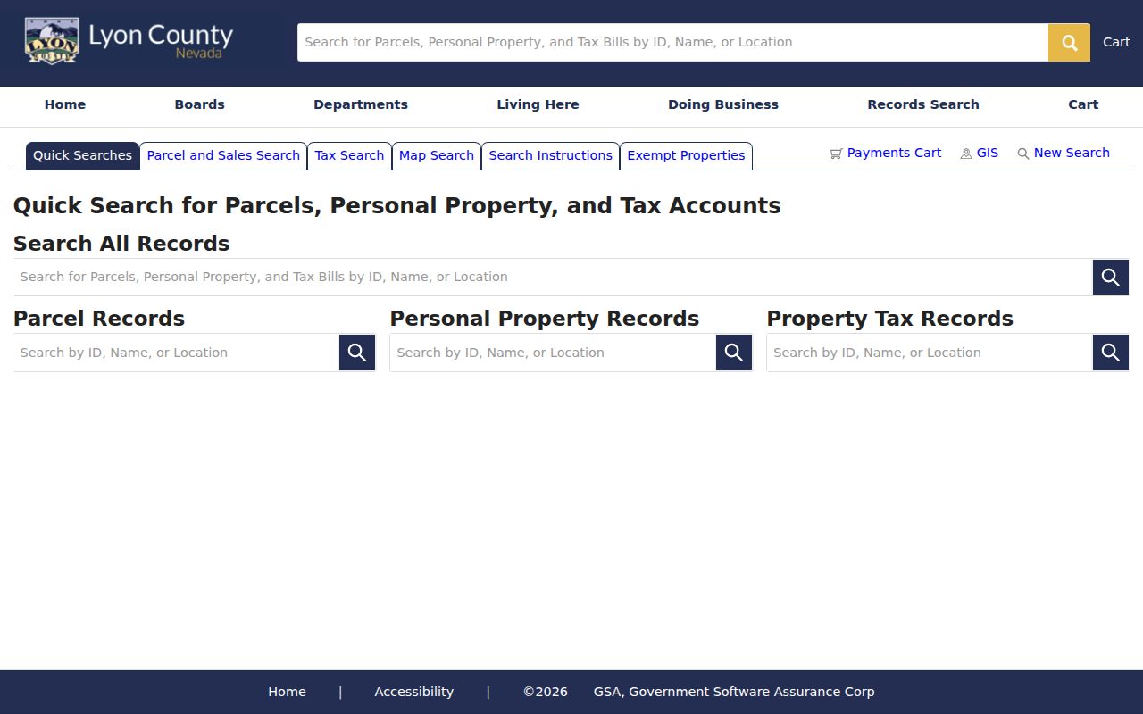 Fernley residents directory Lyon County assessor property search