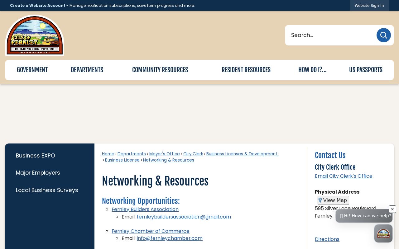 Fernley neighbors community networking organization contacts