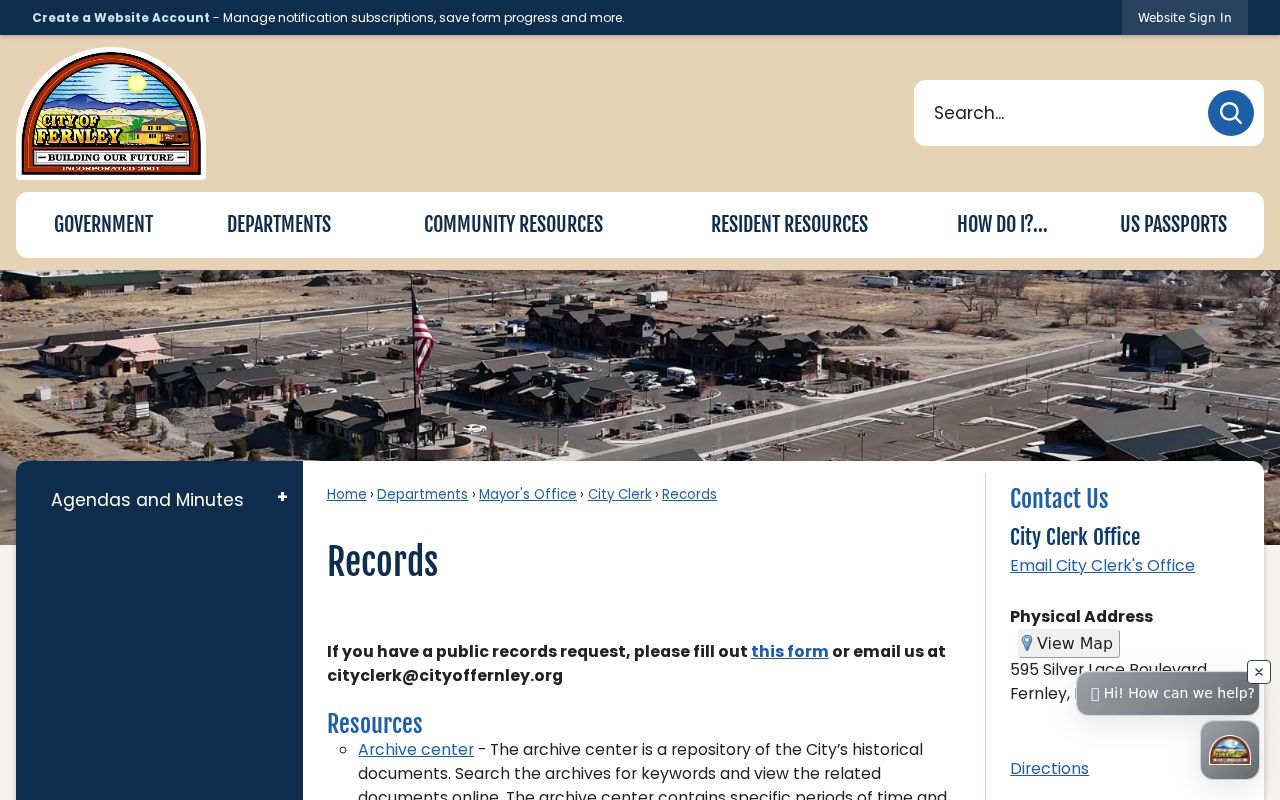 Fernley previous residents city records and archive access